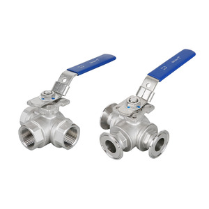 ไฟฟ้า 3 ทาง 2 นิ้วบอลวาล์ว 3/4 สแตนเลสวาล์วบอลเกลียวภายนอกด้าย npt - Product Image 4