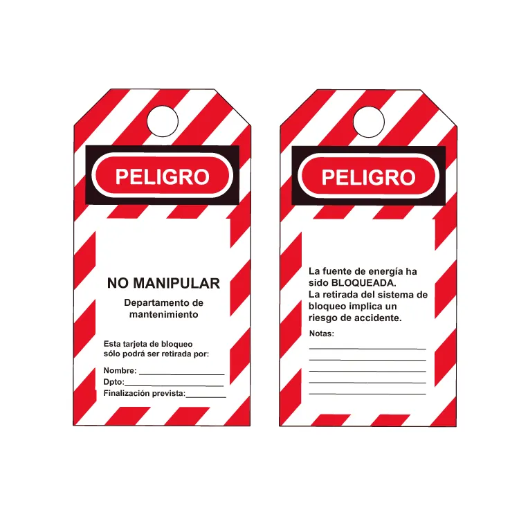 Attrezzature Per l'industria Bloccato In Pvc di Sicurezza di Blocco Tagout di Avvertimento Tag