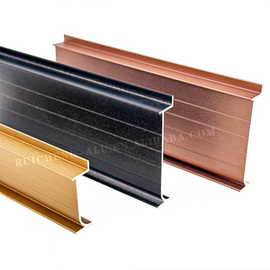 Customized Waterproof Brush Simple Aluminum Skirting Board <strong>Baseboard</strong> For Wall Protection