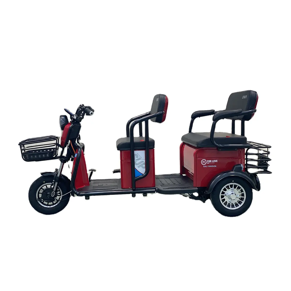 CQHZJ-Triciclos motorizados de gas con aire acondicionado para niños mayores, triciclo eléctrico amarillo de dos Sester