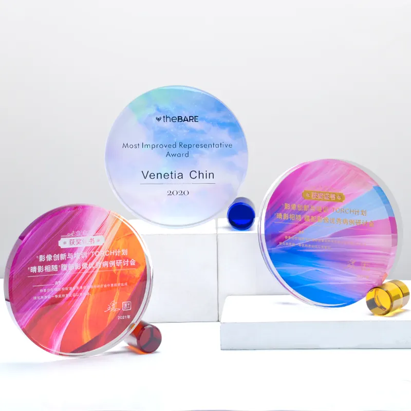 Wholesale Blank Glass Crystal Awards Plaque Crystal Glass Award Crystal Plaque For Souvenir Gifts Glass Trophy
