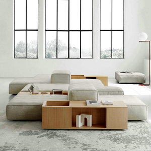 Ý Tối Giản L-Hình Cắt Ghế Phòng Khách Đồ Nội Thất Sang Trọng Mô-đun Chuyển Đổi Da Ngủ Extrasoft Sofa - Product Image 6