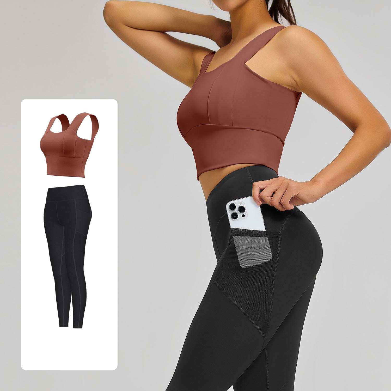 Conjunto Caramelo + Brillo Estelar Negro