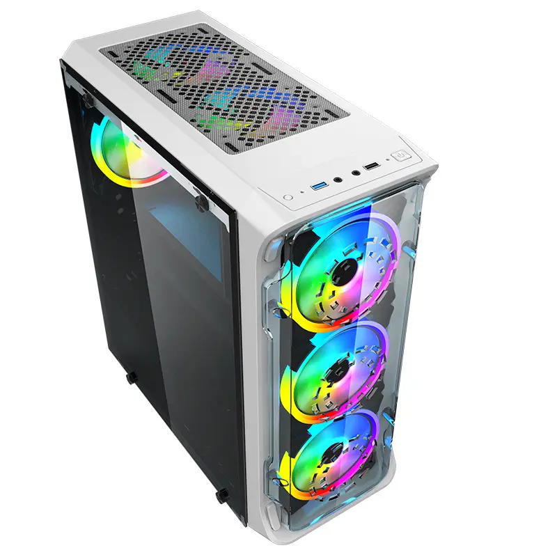 Fabrik preis OEM Gaming Computer gehäuse & Türme PC-Gaming-Gehäuse mit RGB-LED-Lüfter unterstützung ATX Micro ATX