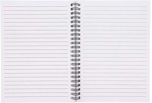 Cuaderno espiral con logotipo impreso personalizado directo de fábrica, 60 hojas, cuadernos de escritura para estudiantes, cubierta de papel
