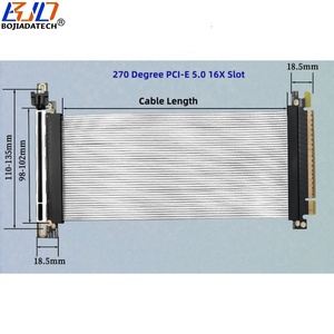 Xếp 270 độ PCI-E 5.0 16X đến X16 Gen5 GPU Riser cáp mở rộng 0.2m 0.3M 0.4m 0.5M 0.6m cho A100 rtx5090d rx9070xt H100 - Product Image 3