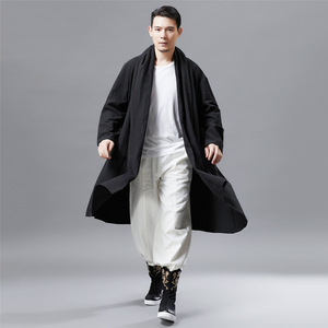 เสื้อโค้ทผ้าฝ้ายพิมพ์ลายปักกิ่งโอเปร่าสไตล์จีนสำหรับผู้ชาย - Product Image 5