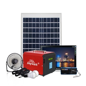 Sistema Solar de 60W para exteriores con generador de batería Poly PV 12,8 V LiFePO4, controlador PWM incorporado para cargador de teléfono móvil - Product Image 1