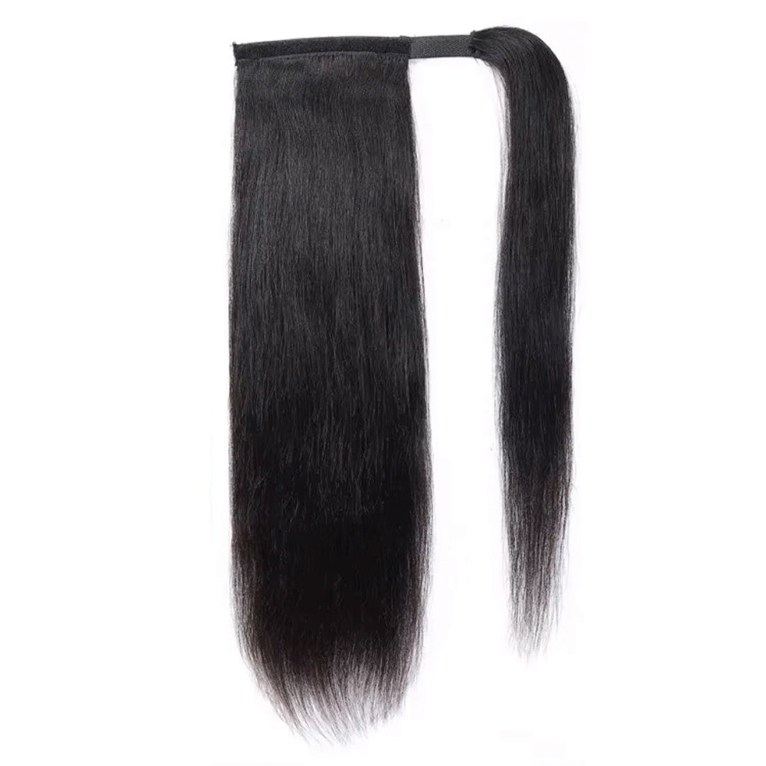 Straight wrap around ponytail