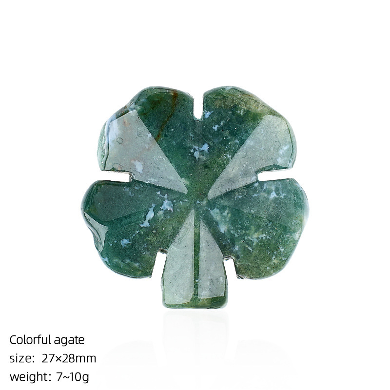 Indian agate four-leaf clover