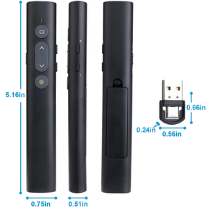 AAA batteria 2.4G puntatore Laser Wireless presentatore con il tipo c Powerpoint telecomando PPT Flip Pen - Product Image 3