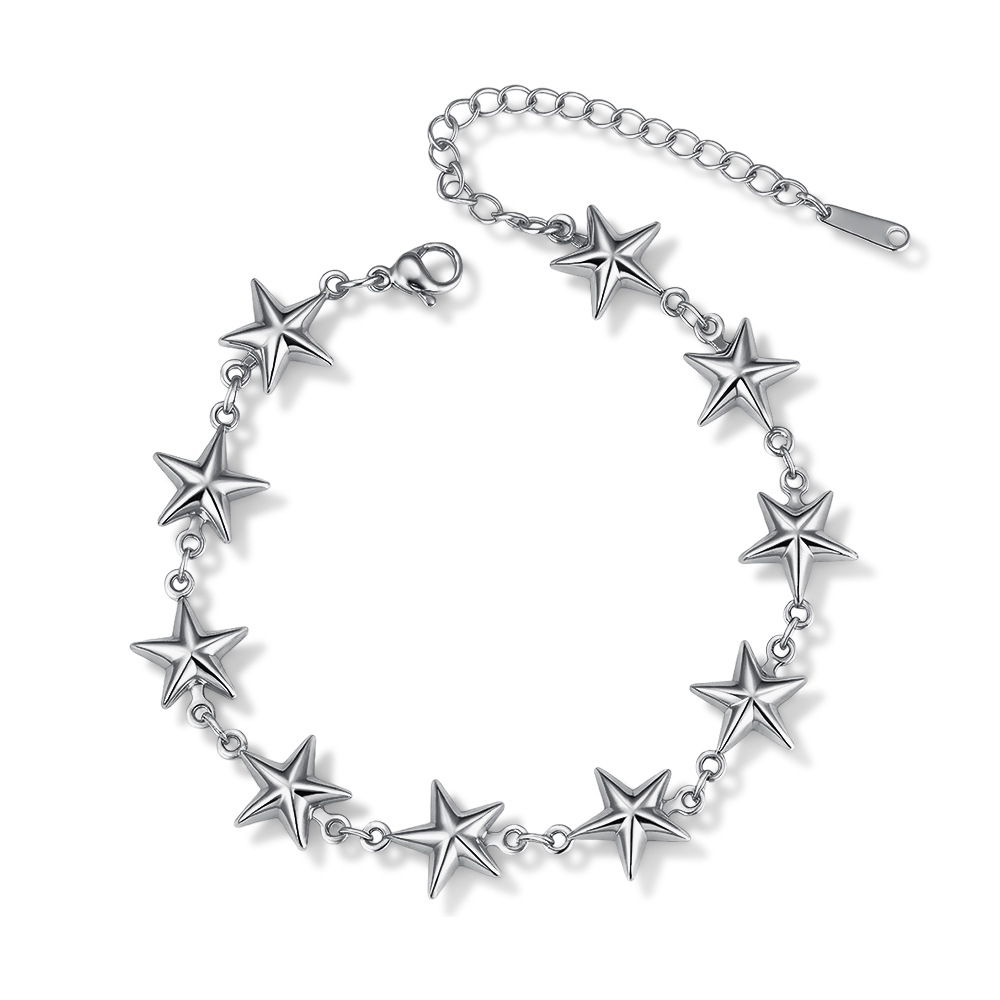 Five-pointed star steel color 5