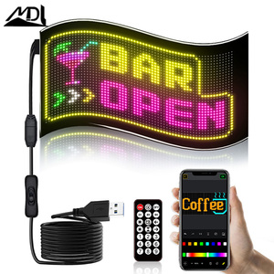 Custom Large Bright <strong>LED</strong> Digital Sign Flexible App Controlled DIY Text Pattern IP65 Decorative Lighting <strong>LED</strong> Matrix Panel - Product Image 1