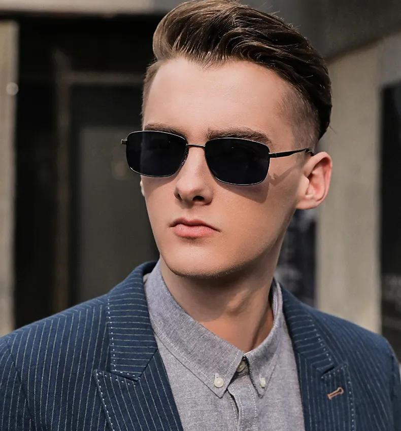 Gafas de sol polarizadas con marco de Metal para hombre, anteojos de sol deportivos, estilo Retro, baratos