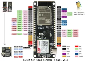 TTGO T-Call V1.3 ESP32 Wireless modulo SIM Antenna SIM Card SIM800L modulo e GSM/GPRS Antenna per arduino