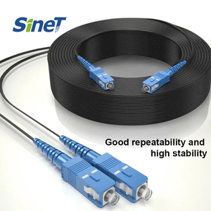 สายแพแบน2core FTTH 4core LC UPC APC 10M 20M 30m 50m 100M สาย FTTH Patch พร้อมตัวเชื่อมต่อ SC APC ความยาวคลื่น1310nm