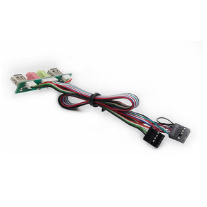 <strong>Computer</strong> Dual USB 2.0 Front Panel Mounted Extension Cable Audio <strong>Input</strong> <strong>Output</strong> Wire PCB Print Circuit Board - Product Image 2