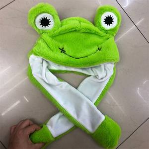 HLベストセラーかわいいウサギの耳の帽子ぬいぐるみ移動エアバッグマグネットハットぬいぐるみギフト<span class=keywords><strong>Led</strong></span>可動式ライト暖かい冬の帽子