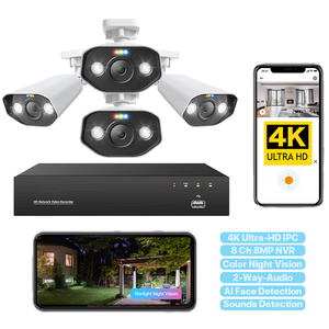 AI Power sistema di telecamere a 8 canali visione notturna AI rilevamento umano sistema di telecamere di rete di rilevamento del veicolo sistema di telecamere - Product Image 1