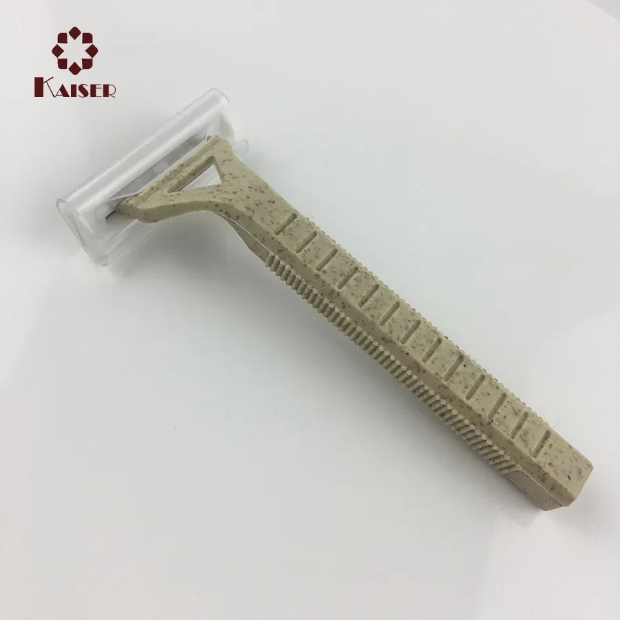 Eco Friendly Disposable Razor Recycling Material Biodegradable Wheat Straw Blade Shaving Razor