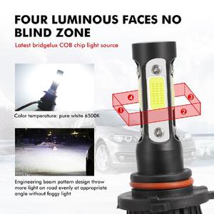 Araç aydınlatma sistemi, X7 h7 h11 h4 led far ampulü 9006 otobüs far led aydınlatma araç için araba led kafa lambaları 4 tarafı - Product Image 3