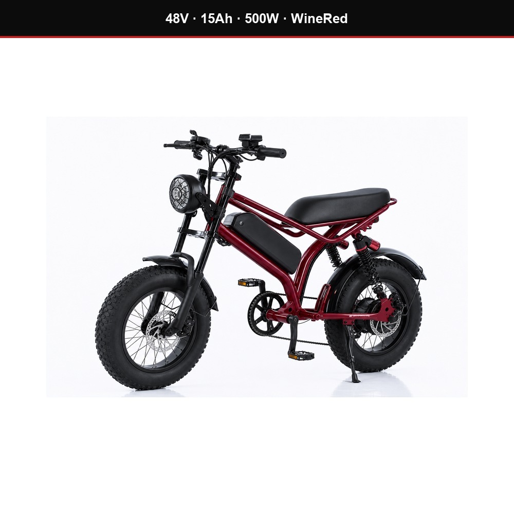48V 15Ah 500W WineRed