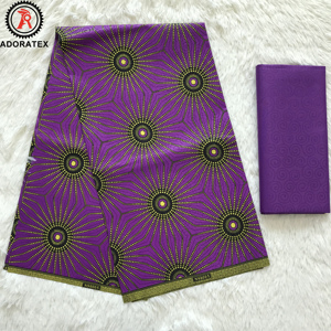 Hot Sale Neues Design Java Style Geprägter afrikanischer Wachs druck Polyester Stoff 4 2 Yards für Kleidung Kleid - Product Image 3