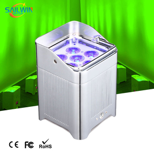 赛尔温6x18w 6合1电池供电的发光二极管停车灯RGBAW紫外舞台投影光束IP22 DMX控制无线