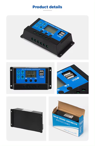Controlador de Panel Solar Inteligente, Bombilla de Salida, 24V, 12V, CC, 10A, 30A, 50A, 60A, 20A, Manual, PWM, Cargador Solar - Product Image 4
