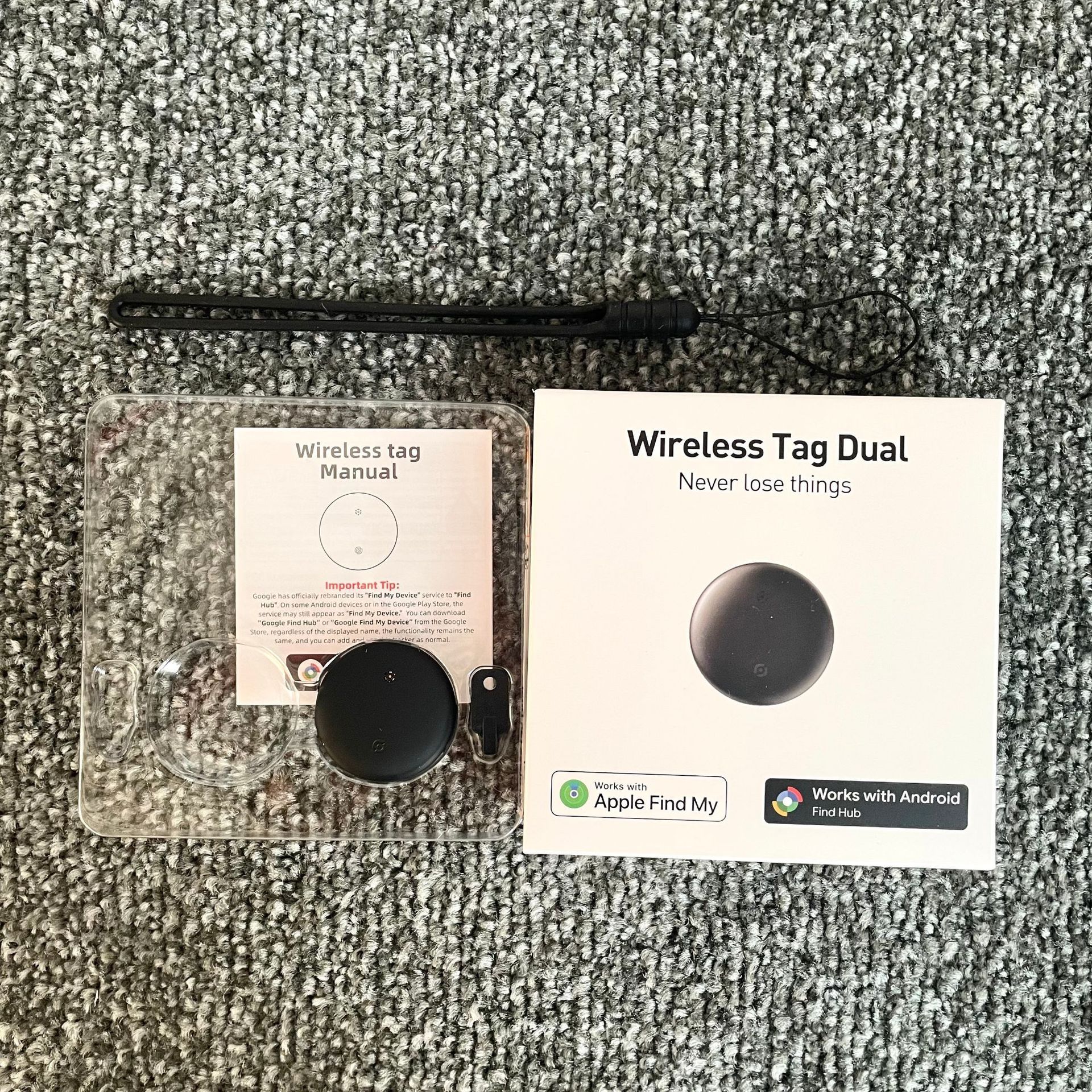 dual system black lanyard