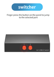 4ポート手動共有スイッチハブUSBAからB4 in 1 out USB2.0共有スイッチ1a4BプリンターUSBスイッチ - Product Image 3