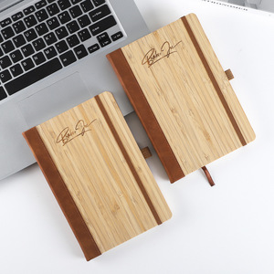 Eco Friendly Bamboo Journal <strong>with</strong> <strong>Elastic</strong> Band 100 Pages Recycled Paper <strong>Notebook</strong> for Writing Sketching Travel Diary - Product Image 3