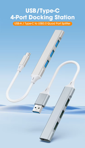 4 in 1 USBタイプCハブマルチポートアダプタ高速USB 3.0ポートUSBCラップトップおよびタイプCデバイスに広く対応 - Product Image 5
