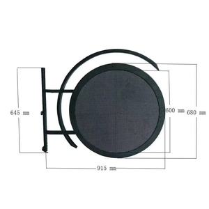 Factory Wholesale Price Outdoor Round <strong>Led</strong> Display Round Logo <strong>LED</strong> Sign Oval Shape Double Side Screen <strong>LED</strong> Video Advertising Sign - Product Image 1