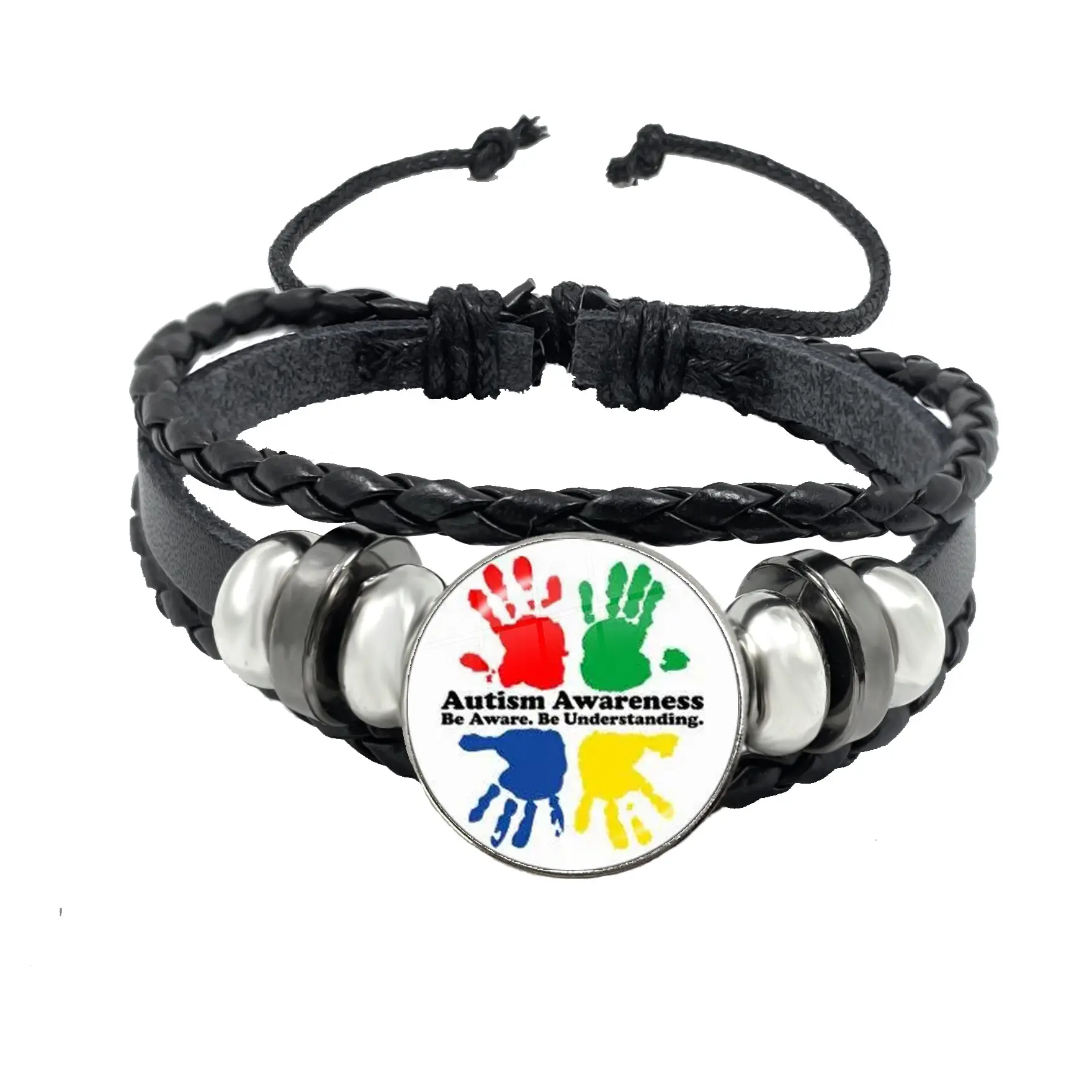 Pu cuero autismo conciencia joyería regalo autismo rompecabezas pieza pulsera colección autismo mamá pulsera