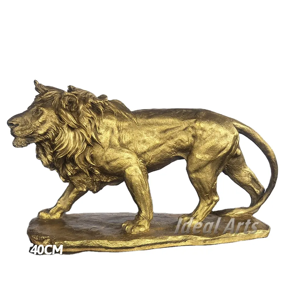factory direct sale indoor home decor bronze brass metal small lion animal statue sculpture