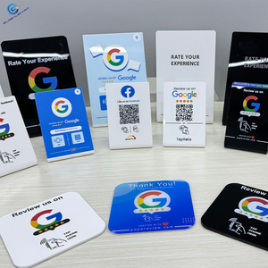 ตัวอย่างฟรีป้ายอะคริลิครหัส Qr ขาตั้งรีวิว Google เมนูอะคริลิค Nfc ขาตั้งจอแสดงผล Nfc ขาตั้งรีวิว Nfc - Product Image 1