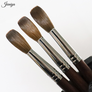 Professional Real Kolinsky Acrylic <strong>Brush</strong> Custom Handle Custom Logo Handmade Oval Crimped Sable Kolinsky Nail Art <strong>Brush</strong>
