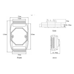 Módulo de adquisición analógica AD 4-20ma a RS485 de 8 canales y 16 bits, voltaje de frecuencia de muestreo de 10HZ y aislamiento de entrada de corriente DAM3158B - Product Image 4