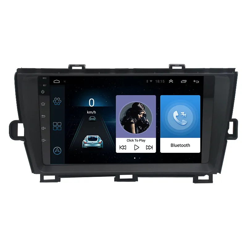 Pemutar DVD Mobil Android Navigasi GPS, Radio Mobil Android untuk Toyota Prius 2009- 2013 9 Inci Multimedia Stereo Audio WiFi