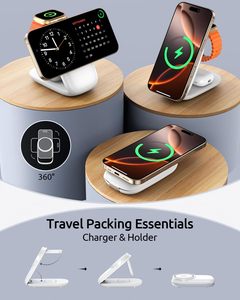 Magfold 3-trong-1wireless sạc đứng 15W 3 trong 1 điện thoại không dây sạc nhanh sạc không dây cho Iphone điện thoại Sumsung - Product Image 2