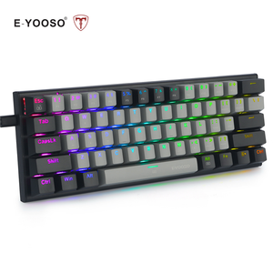 Teclado mecánico para juegos Diseño ergonómico Nueva tendencia Barato Teclado de computadora de 61 teclas Teclado conectado RGB - Product Image 1