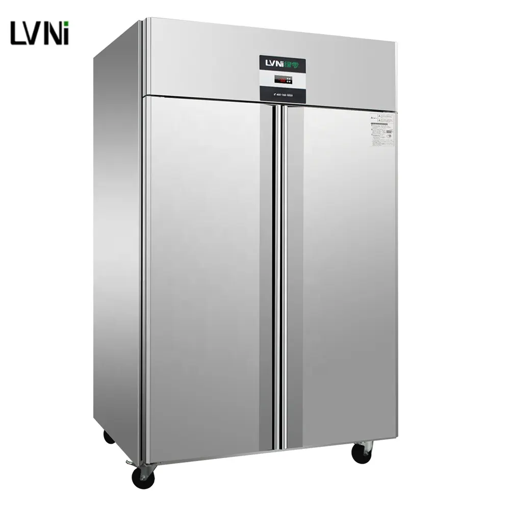 Congelador Vertical de acero inoxidable, equipo de refrigeración comercial, congelador Industrial