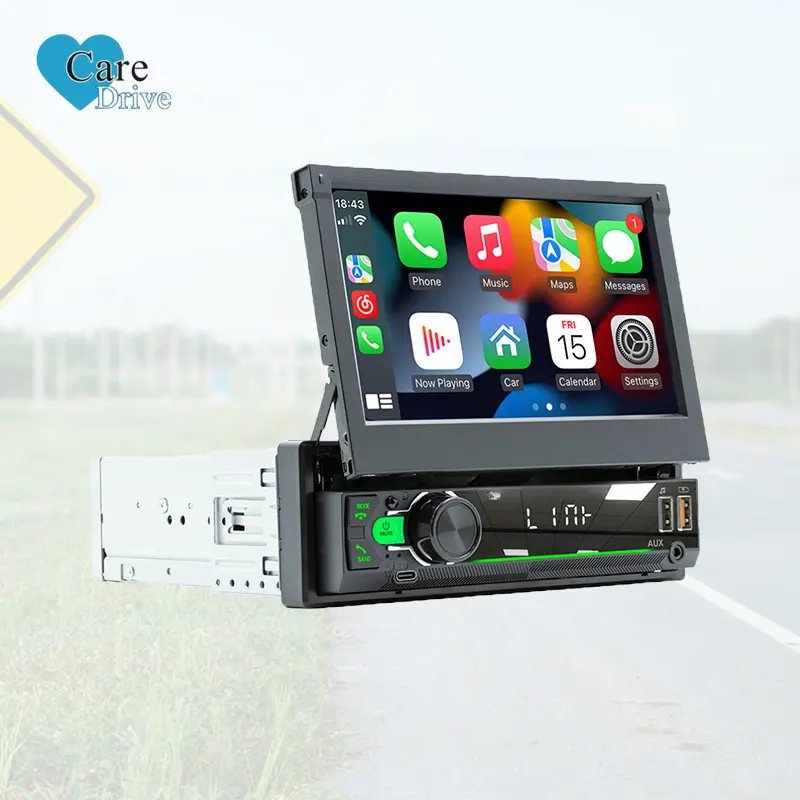 CareDrive Android 1Din Car Stereo Multimedia Player 7 Polegada Universal Tela Retrátil Rádio Do Carro Wifi Mp5 Car Gps Navegação Dvd