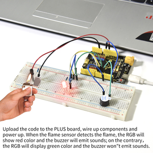 Keyes tudio STEM Programmierung Lernen DIY Electronic Sensor Kit Grundlegendes Starter Kit für Arduino (ohne Platine) - Product Image 5