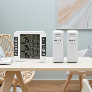 Беспроводной цифровой термометр для холодильника с двумя датчиками, ЖК-дисплеем и звуковой сигнализацией, 2 датчика для внутреннего/наружного домашнего мониторинга - Product Image 4