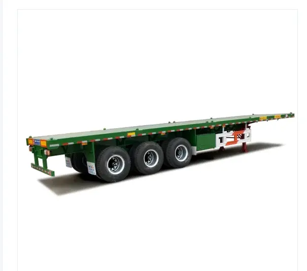 Tri-Axle 40FT Conteneur à plat 60 tonnes Camion Véhicule à plat Semi-remorque pour la Côte d'Ivoire en stock