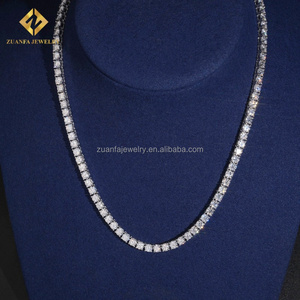 Tàu Từ USA Hot Bán Iced out Hip Hop Bạc S925 4Mm Vvs1 Moissanite Kim Cương Gra Giấy Chứng Nhận Tennis Chain & Vòng Đeo Tay Bộ - Product Image 5