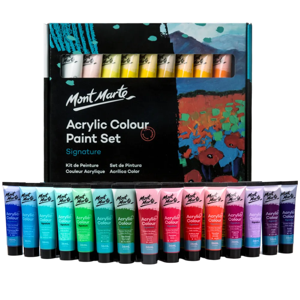 Mont Marte Conjunto Tinta Acrílica 36pc x 36ml