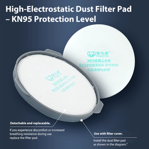 3600 masker <span class=keywords><strong>Gas</strong></span> anti-debu antivirus Anti bau dengan Respirator silikon lingkaran telinga untuk memoles las dan dekorasi - Product Image 3